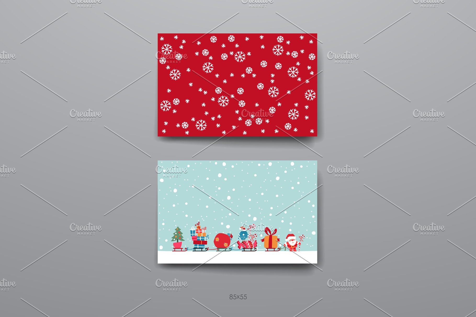 圣诞节日贺卡卡片模板 Merry Christmas Card Templates插图(2)