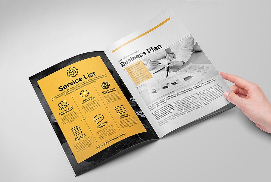 简约实用风格企业画册宣传杂志设计模板v6 Creative Brochure Vol.6插图(4)