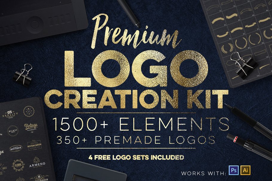 超级创意Logo设计工具包[1.59GB] Logo Creation Kit Bundle Edition插图(40)