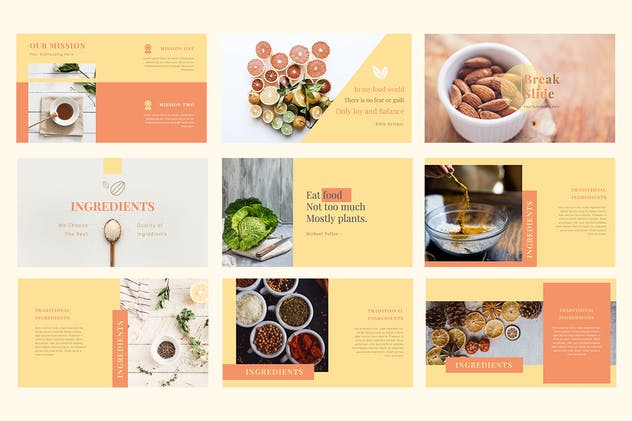 美食餐饮品牌演示谷歌幻灯片模板 Bistro Google Slides Presentation插图(2)