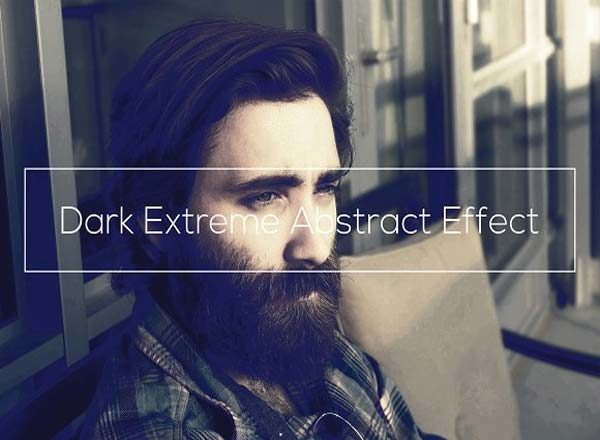 暗色抽象效果的PS动作 Dark Extreme Abstract Effect插图