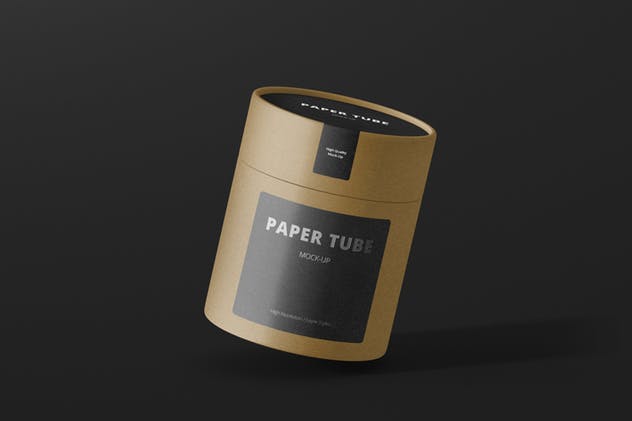 咖啡豆纸筒品牌包装样机模板 Paper Tube Packaging Mock-Up – Medium插图(7)