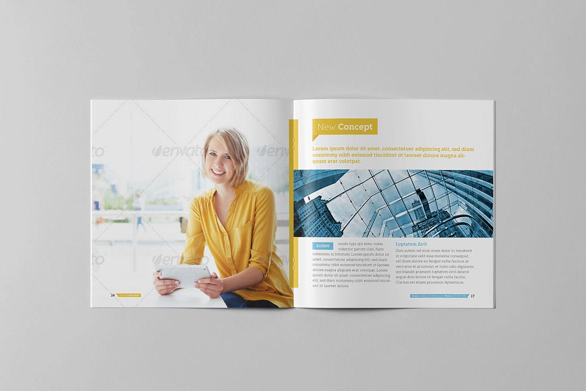 正方形企业画册设计模板 Selected Square Brochure插图(9)