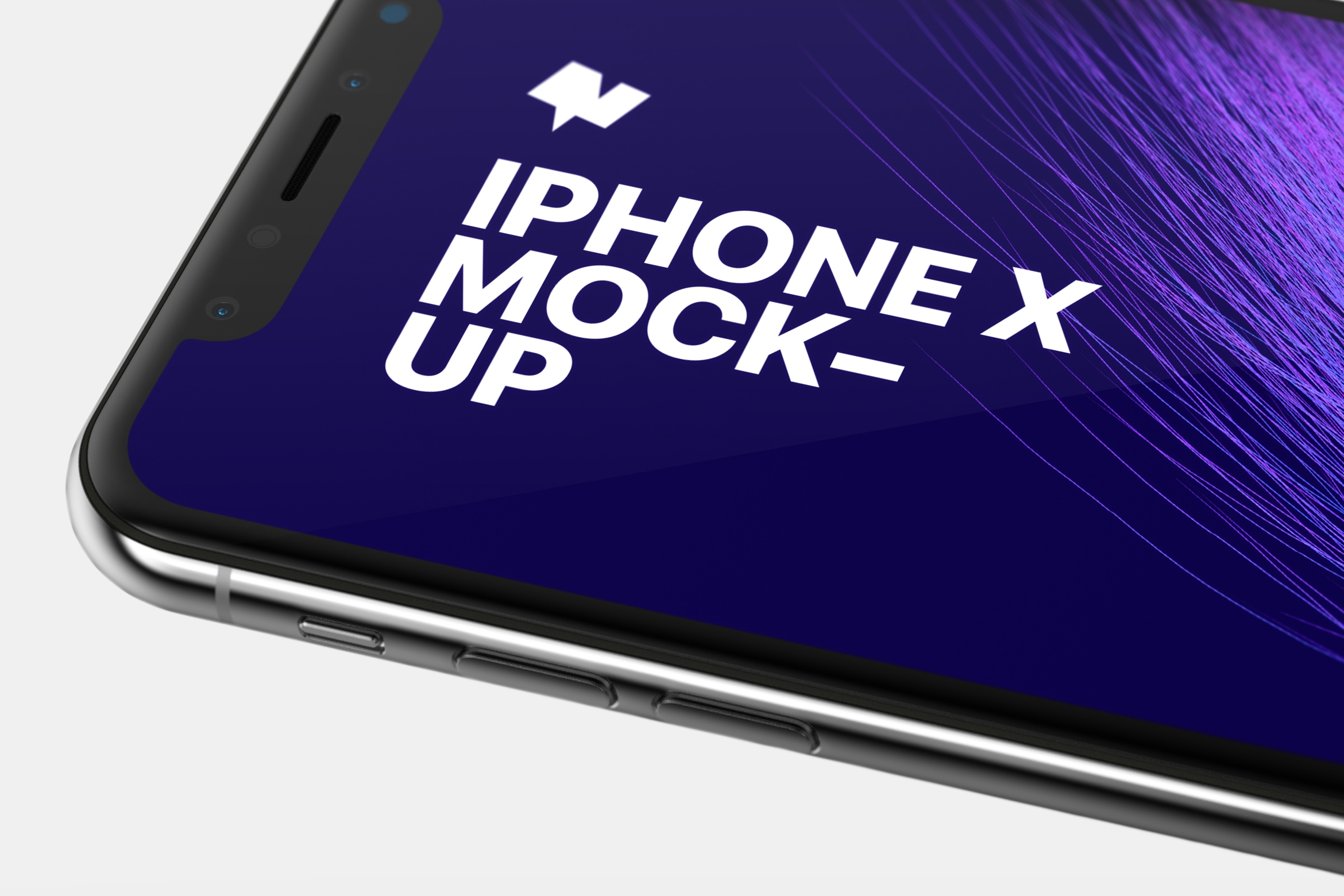 iPhone X手机屏幕设计图预览样机模板06 iPhone X Mockup 06插图(2)