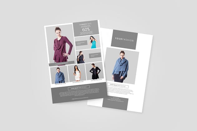 时尚服装品牌宣传海报设计模板 Fashion Promotion Flyer插图(4)