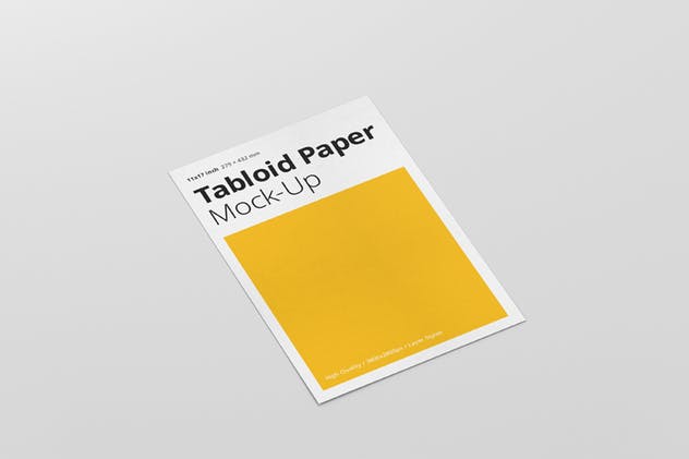 小尺寸报纸传单样机模板 Tabloid Paper Mockup – 11×17插图(5)