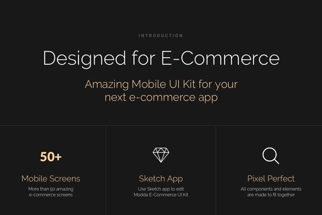 奢侈品电子商务APP应用UI套件 Modda –  E-Commerce Mobile UI Kit插图(2)