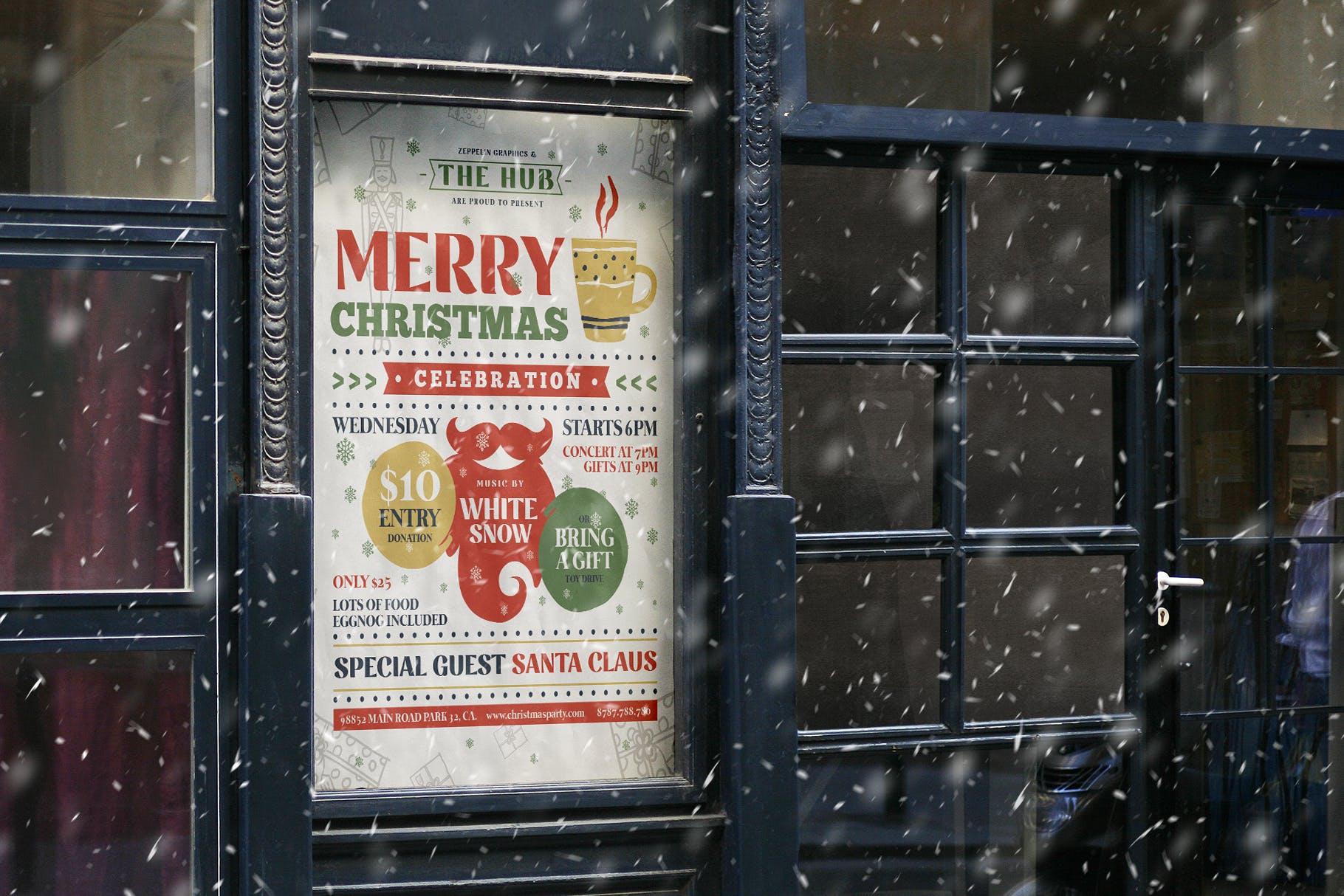 圣诞节庆祝主题海报传单设计模板v1 Christmas Flyer Template Vol.1插图(4)