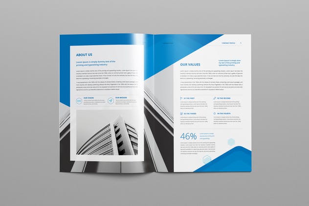 一套简约专业企业画册设计模板下载 Company Profile插图(3)