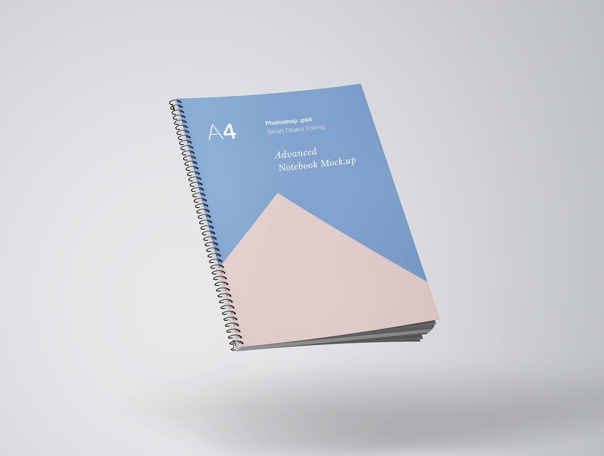 A4尺寸活页记事本封面设计样机模板 A4 Notebook Mockup插图(7)