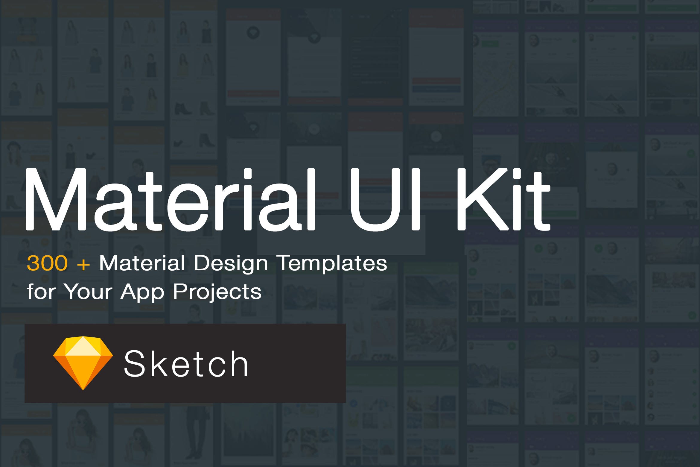 Material Design设计规范移动APP应用设计套件[for Sketch] Material Design UI KIT – 300+ for Sketch插图