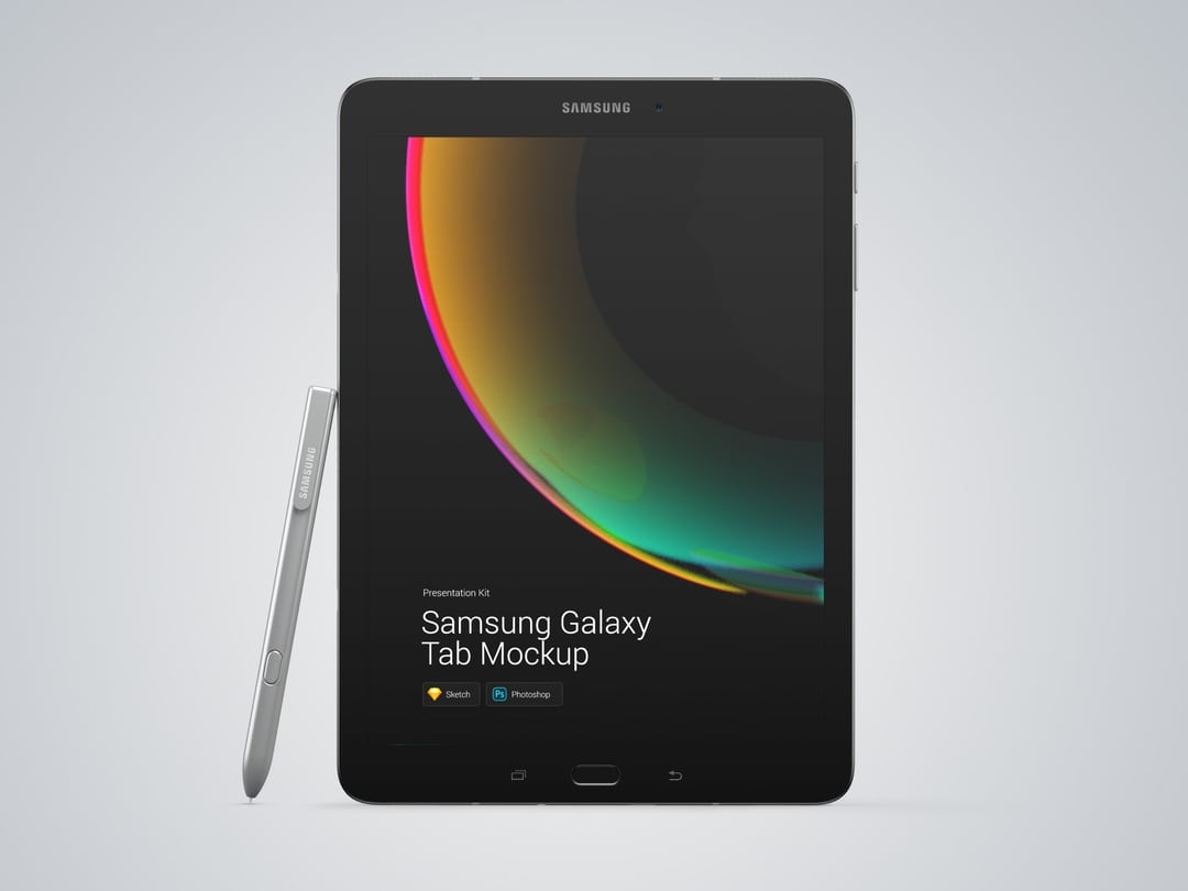 超级主流桌面&移动设备样机系列：Samsung Galaxy Tab  三星智能平板样机 [兼容PS,Sketch;共3.77GB]插图(8)
