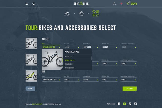 共享单车网页设计PSD模板 Rent a Bike – Rental & Booking PSD Template插图(10)