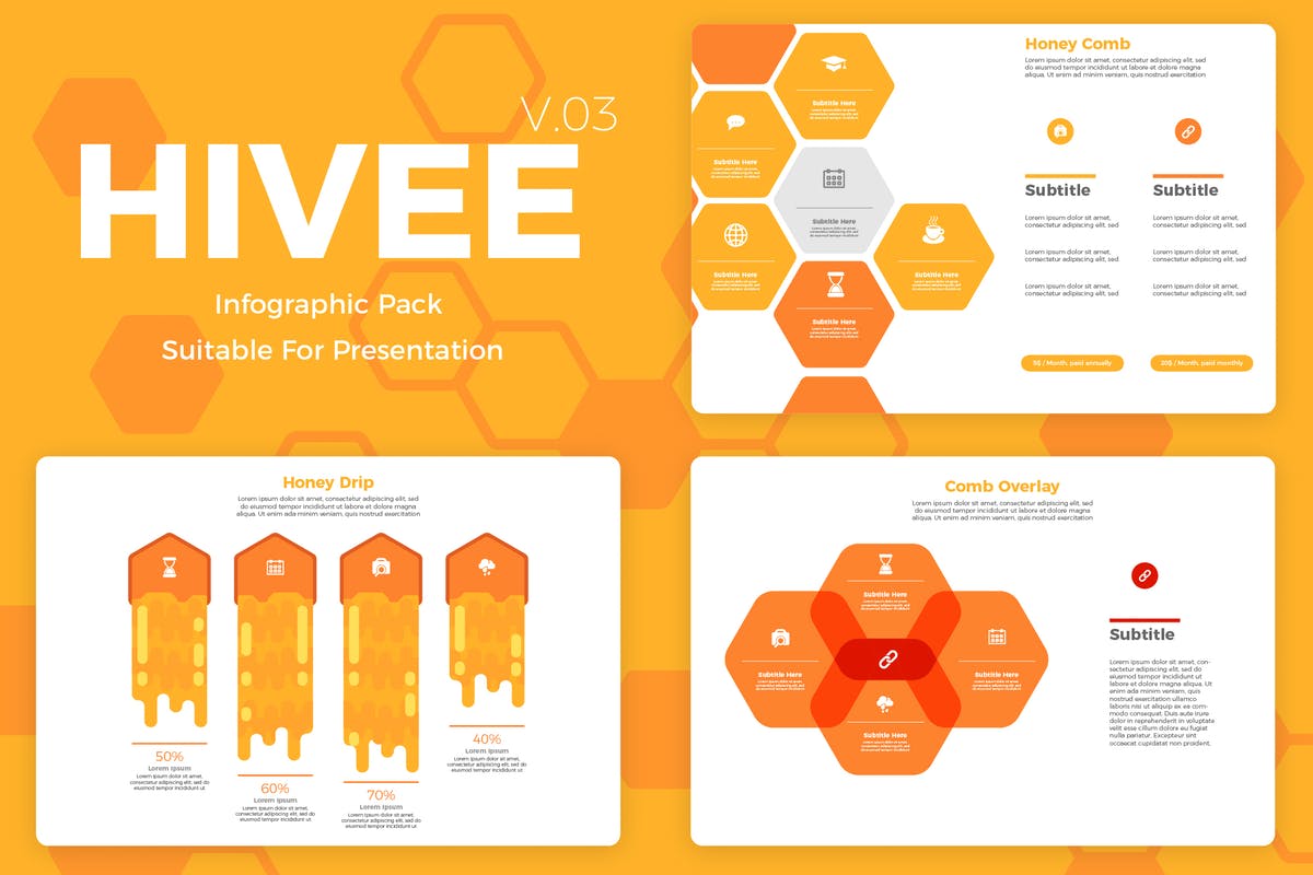 可视化数据统计分析信息图表矢量模板素材V3 Hivee 3 – Infographic插图