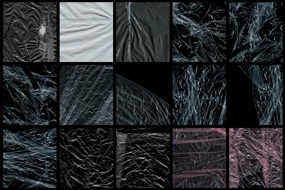 30款透明薄膜塑料叠层纹理设计素材v3 30 Plastic Texture Overlays | 03插图(1)