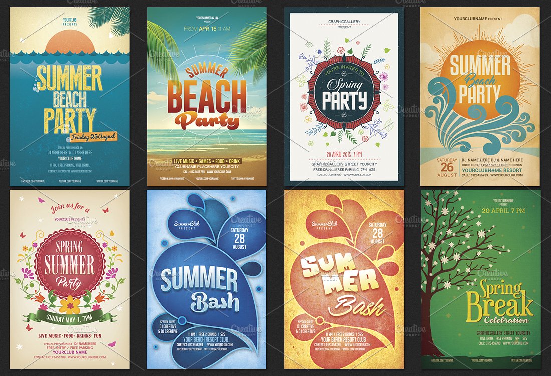 17款春夏必备的海滩类型主题创意海报&专题模版下载[PSD]插图(2)
