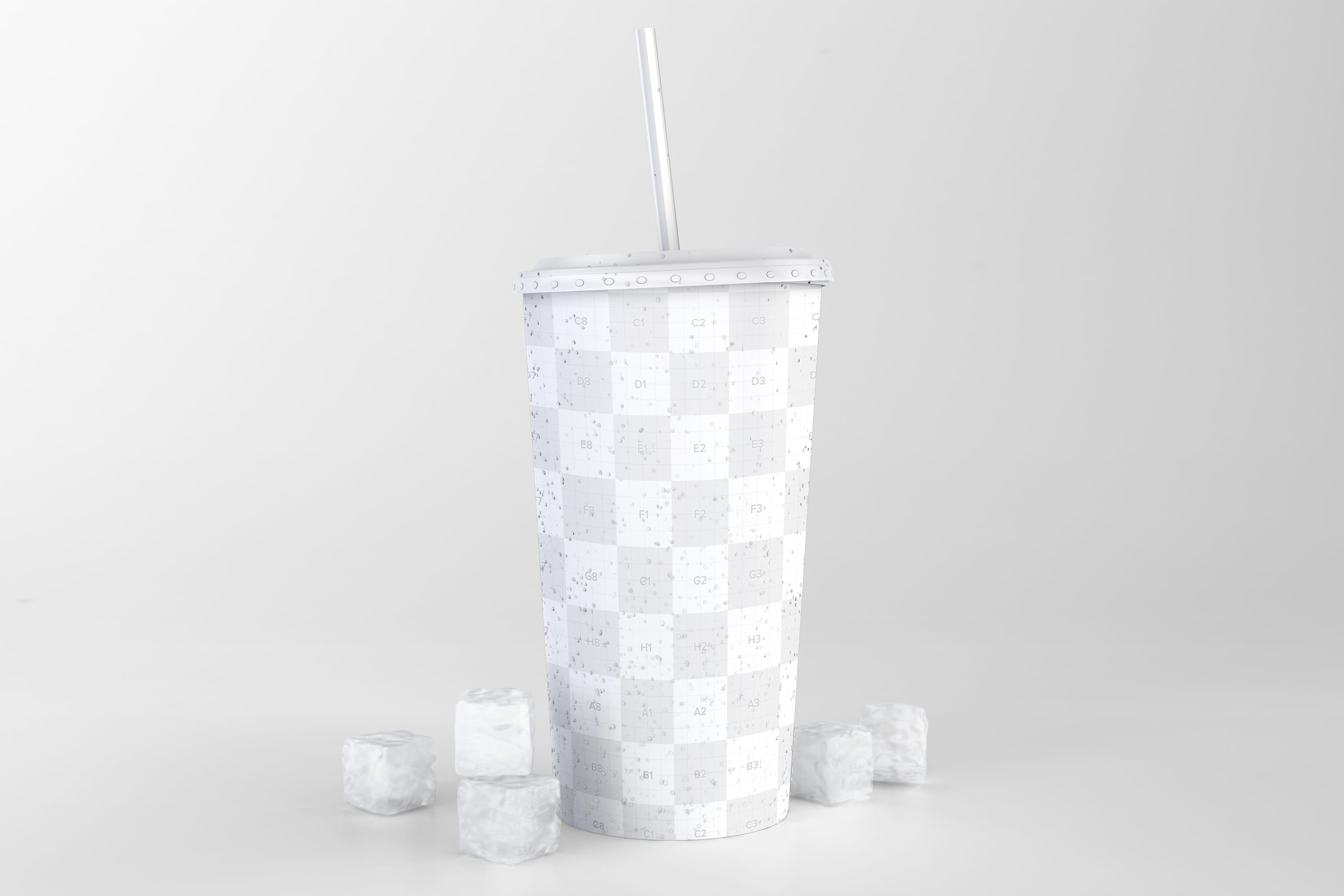 苏打汽水碳酸饮料纸杯定做设计样机02 Soda Cup Mockup 02插图(4)