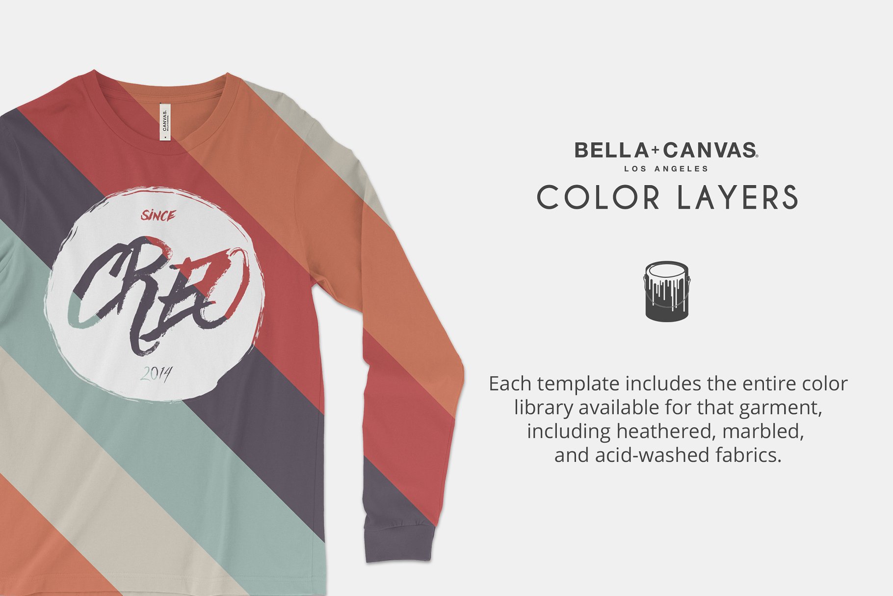 秋冬款长袖T恤样机模板 Bella Canvas 3501 Shirt Mockups插图(4)