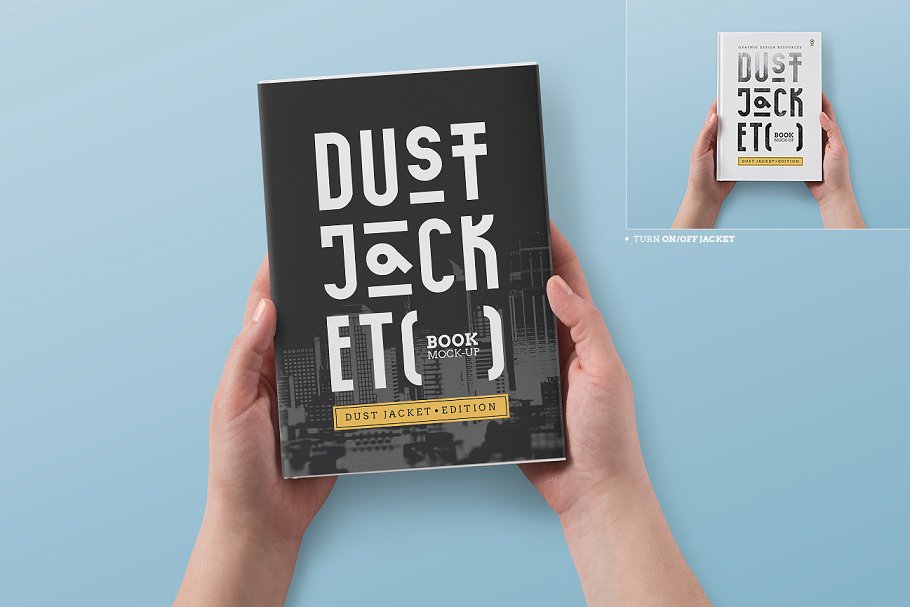 包书皮版本图书样机 Dust Jacket Edition / Book Mock-Up插图(3)