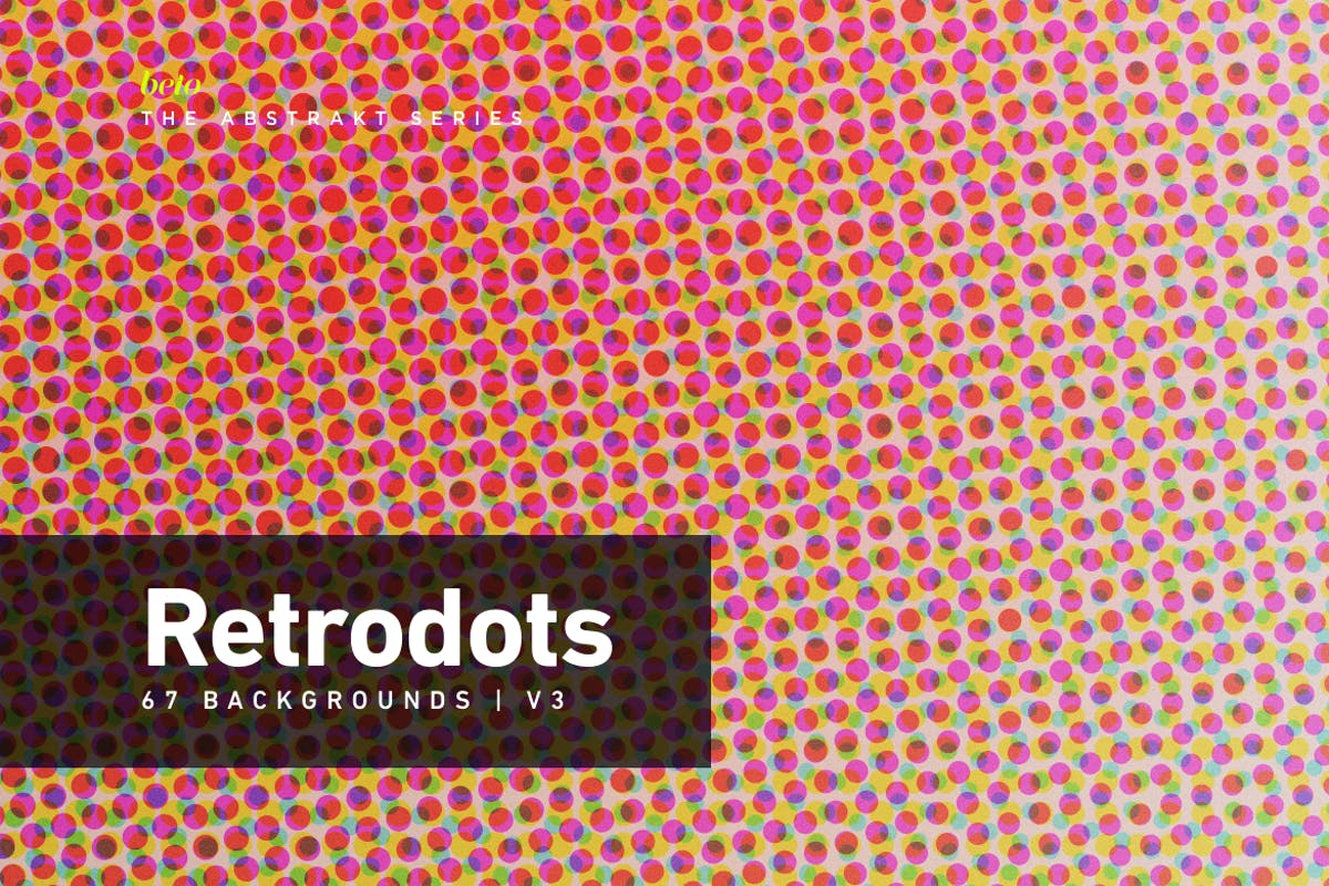 抽象半色调圆点背景V3 Retrodots Abstract Backgrounds V3插图