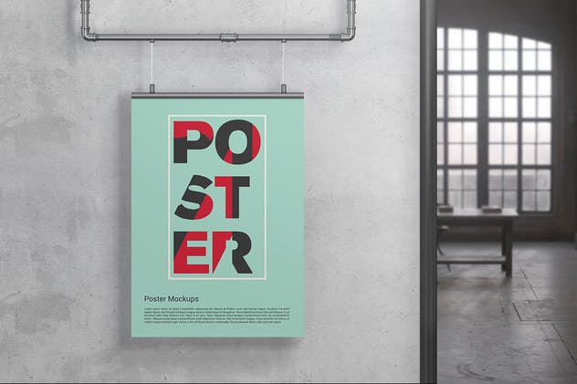 3D展厅橱窗广告海报样机 Poster Mockups插图(9)