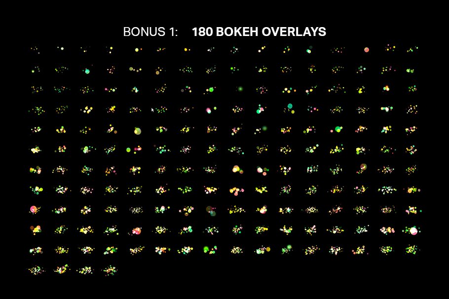 炫酷高光散景特效生成器PS动作 Bokeh Bomb Creation Kit插图(6)