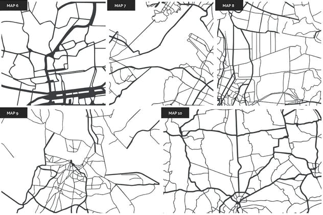 10款城市地图图形设计素材 Map Patterns插图(7)