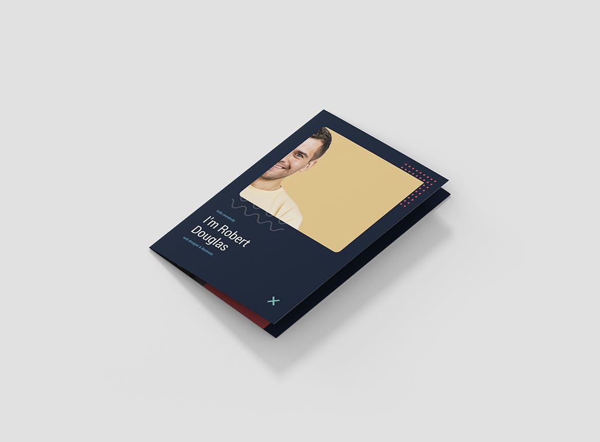 A5尺寸大小三折页个人简历彩页设计模板 Brochure – Resume Tri-Fold A5插图(4)