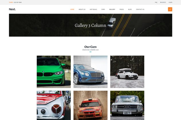 租车平台网站设计PSD模板 Car Rental – Creative eCommerce Photoshop Template插图(10)