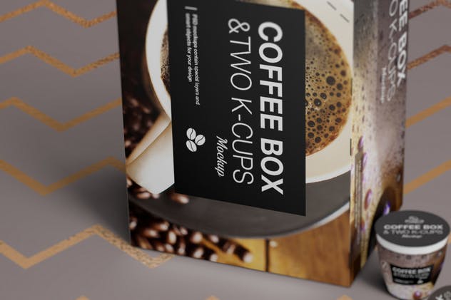 高品质的时尚咖啡杯/咖啡盒样机 2 K-Cups-Coffee Box Mockup插图(14)