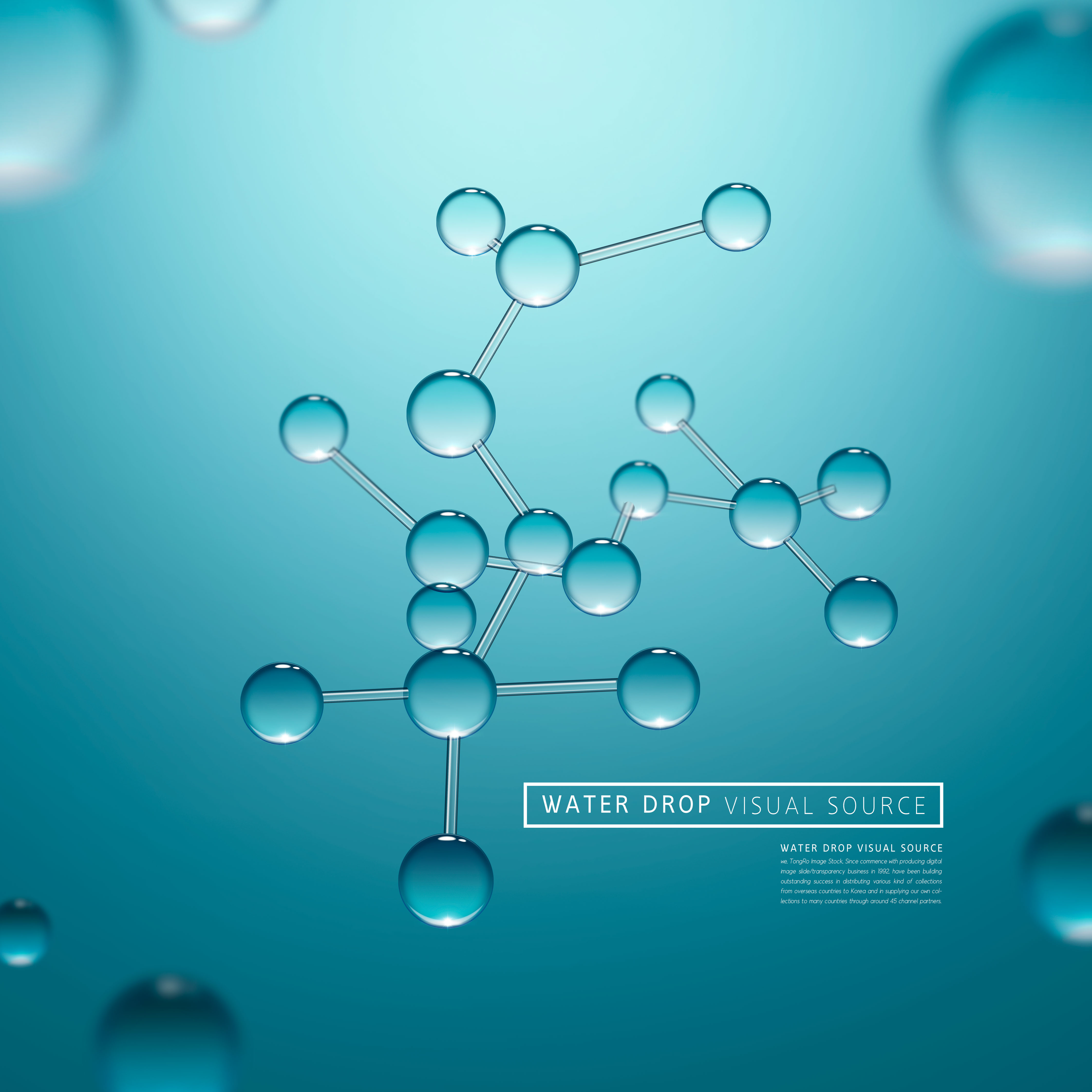 清新水分子结构海报图片psd素材合集插图(5)