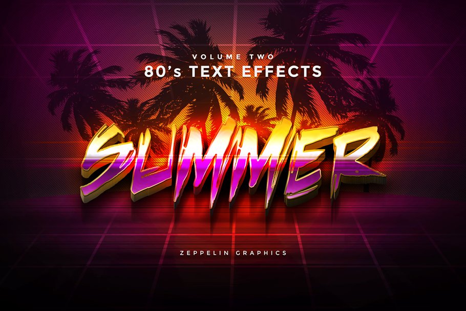80年代文本图层样式 80s Text Effects插图(3)