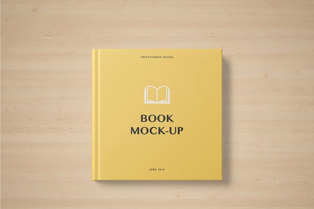 精装硬封面方形书展示样机模板 Hard Cover Square Book Mockup – Set 2插图(14)