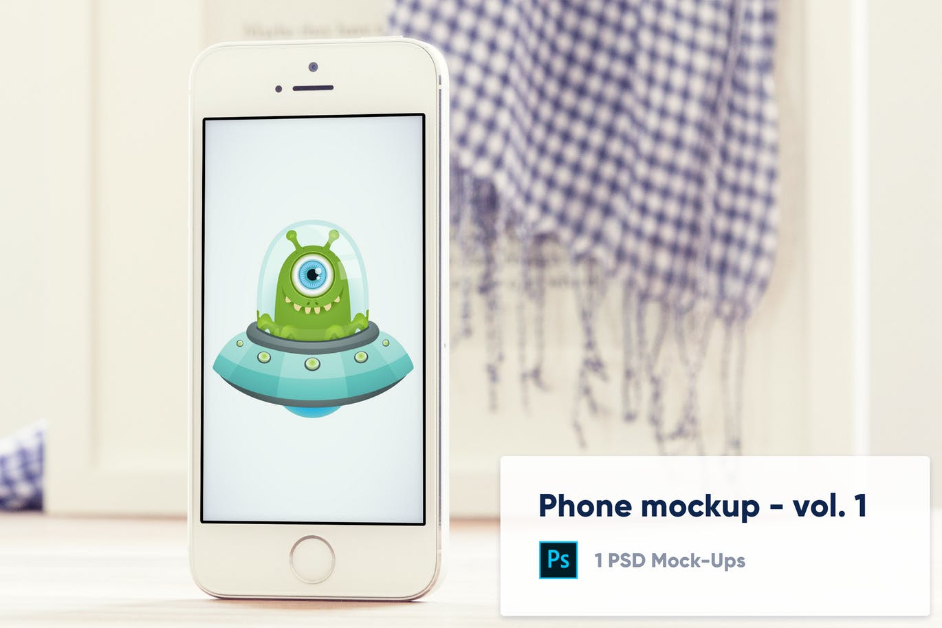 模糊背景实体键iPhone手机UI设计预览16图库精选样机v1 Phone Mockup with blurred background – Vol.1插图