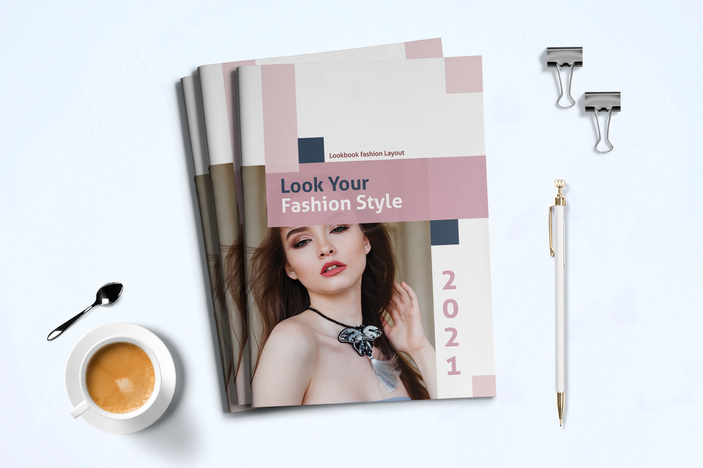 女性时尚服饰产品画册16设计网精选Lookbook设计模板 Fashion Lookbook Template插图