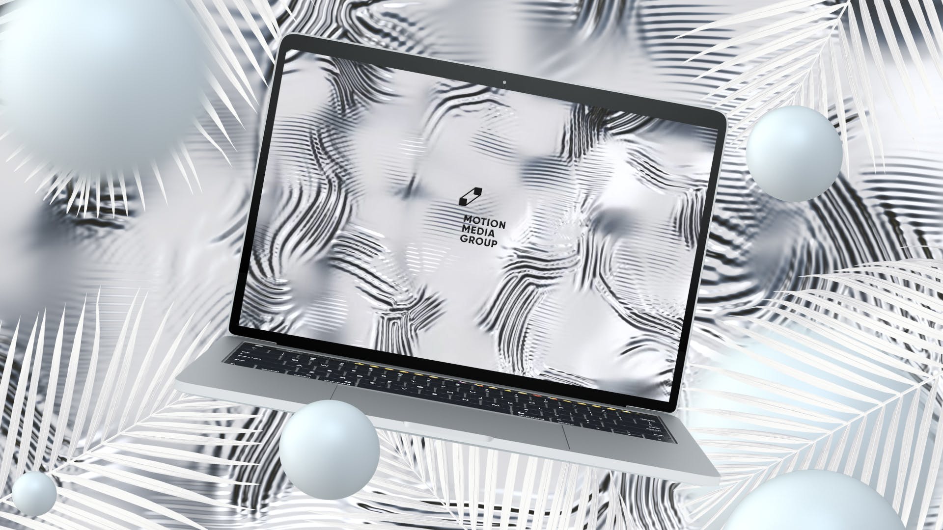 优雅时尚风格3D立体风格笔记本电脑屏幕预览素材库精选样机 10 Light Laptop Mockups插图(3)