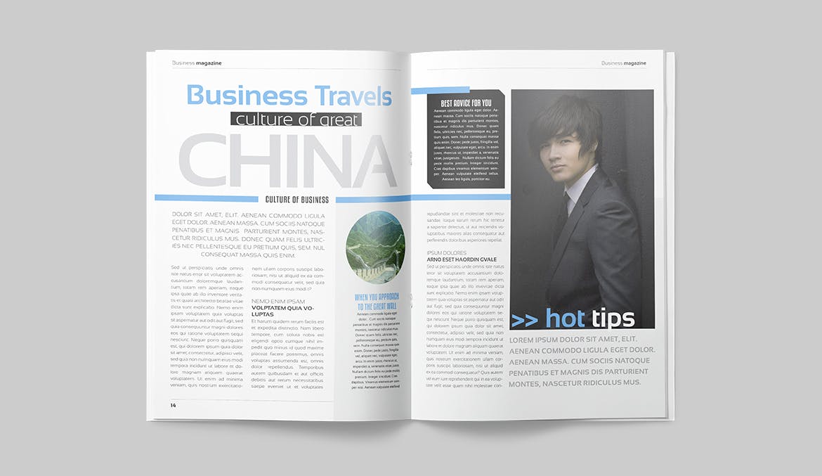 商务/金融/人物素材中国精选杂志排版设计模板 Magazine Template插图(7)
