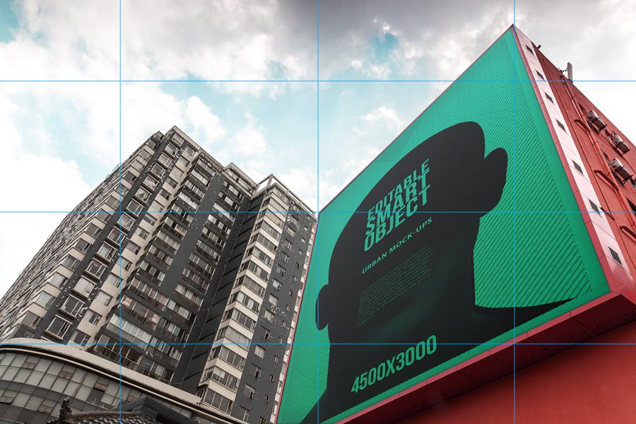 城市海报广告牌设计效果图预览样机16设计网精选模板#5 Urban Poster / Billboard Mock-up – Huge Edition #5插图(1)