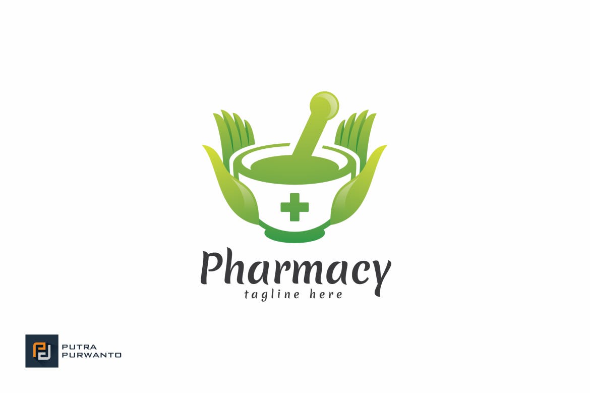 药房商标品牌Logo设计素材库精选模板 Pharmacy – Logo Template插图(1)