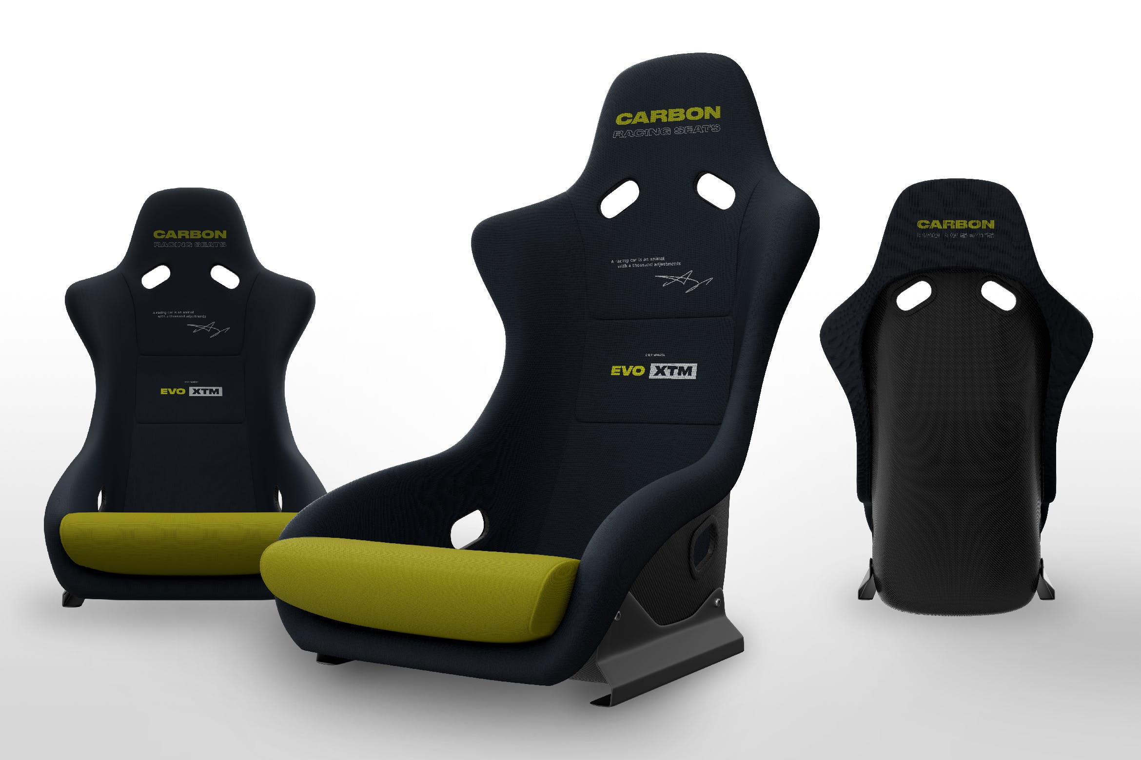 玻璃纤维赛车座椅工业设计图非凡图库精选 Fiberglass Racing Seat Mockups插图