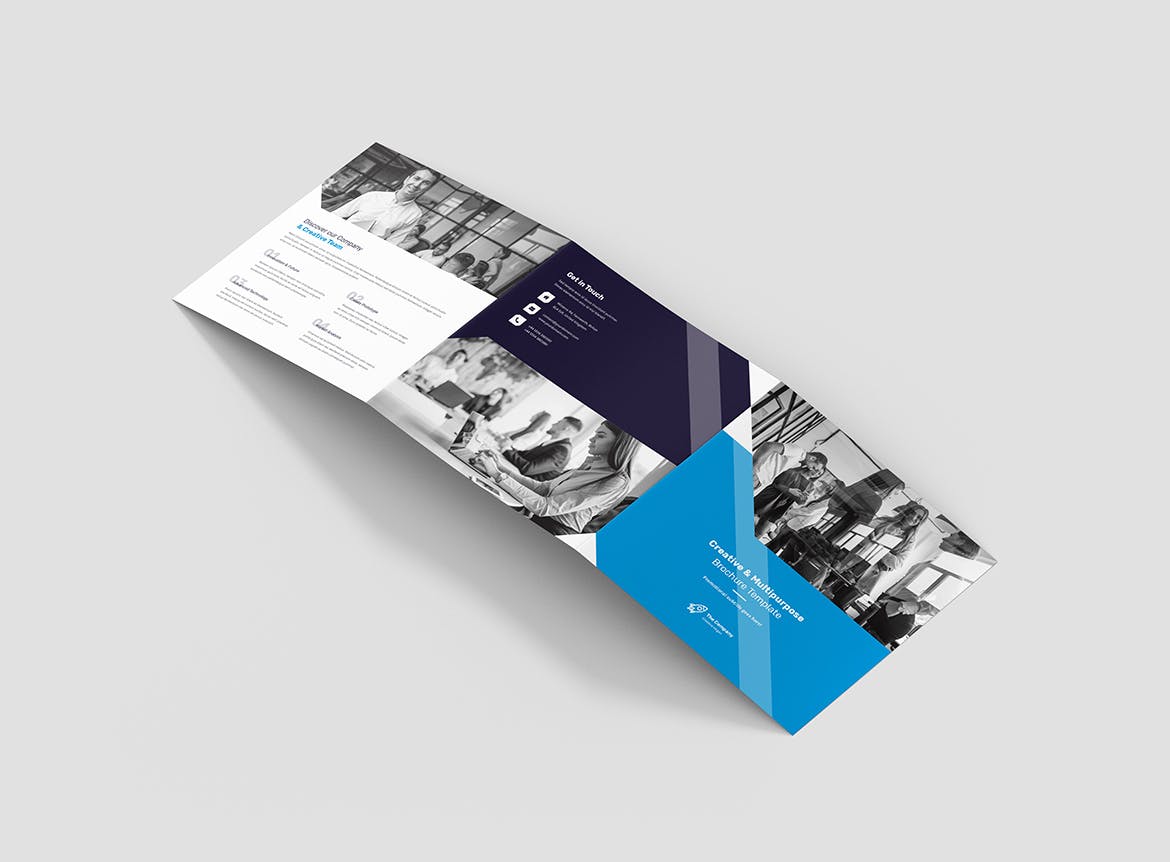 创意多用途三折宣传单设计模板 Brochure – Creative Multipurpose Tri-Fold Square插图(1)