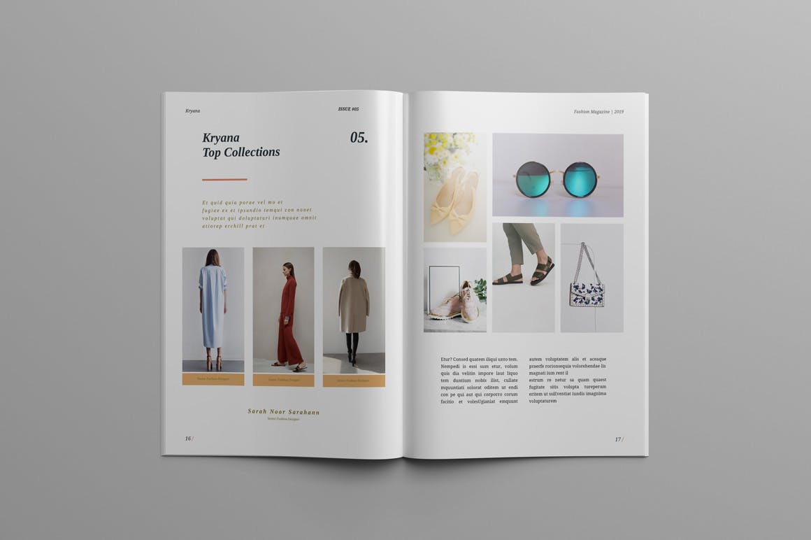 时尚主义北欧风格素材库精选杂志设计模板 KRYANA – Fashion Magazine插图(8)