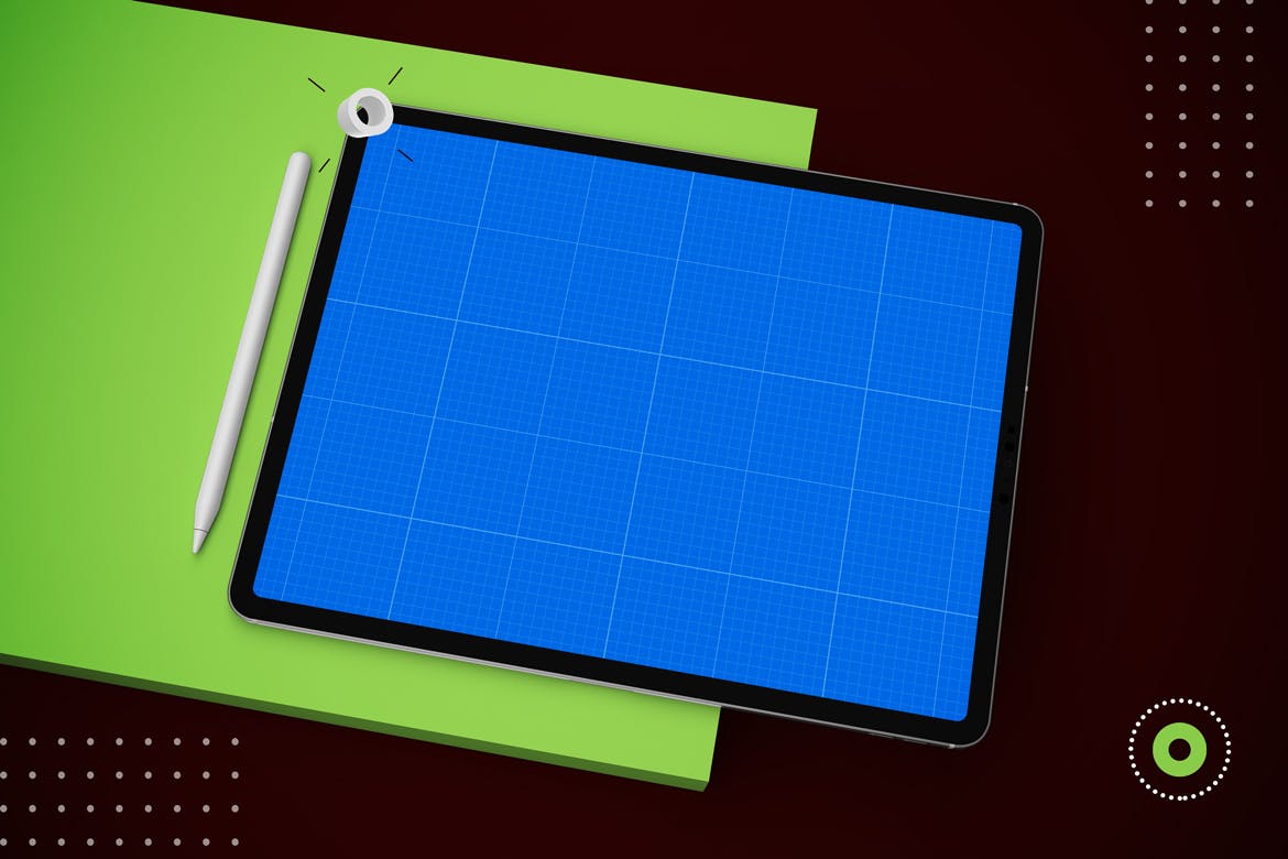 抽象设计风格iPad Pro平板电脑屏幕效果图素材中国精选样机v2 Abstract iPad Pro V.2 Mockup插图(12)