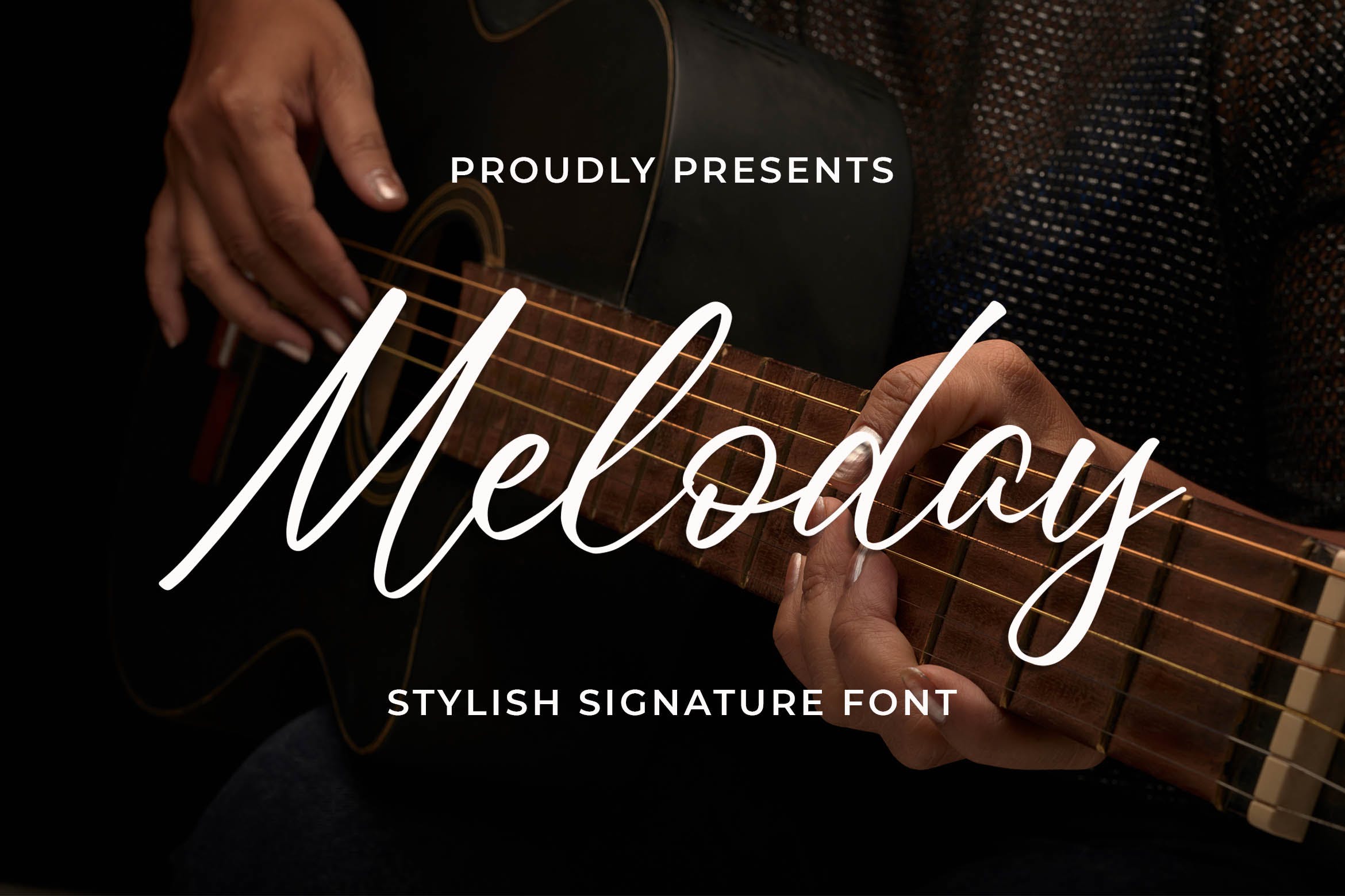 英文时尚签名手写字体非凡图库精选 Meloday – Stylish Signature Font插图
