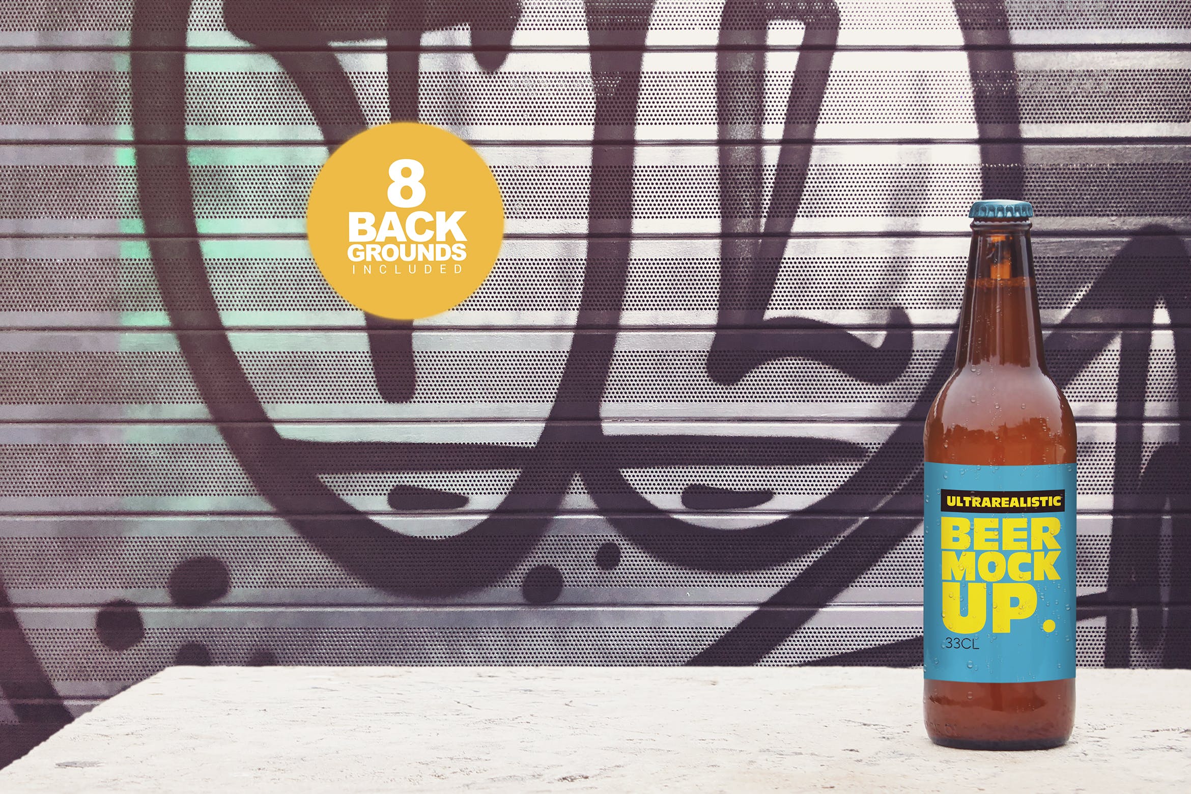 50cl啤酒瓶外观设计预览16图库精选 50cl Garage Beer Mockup插图