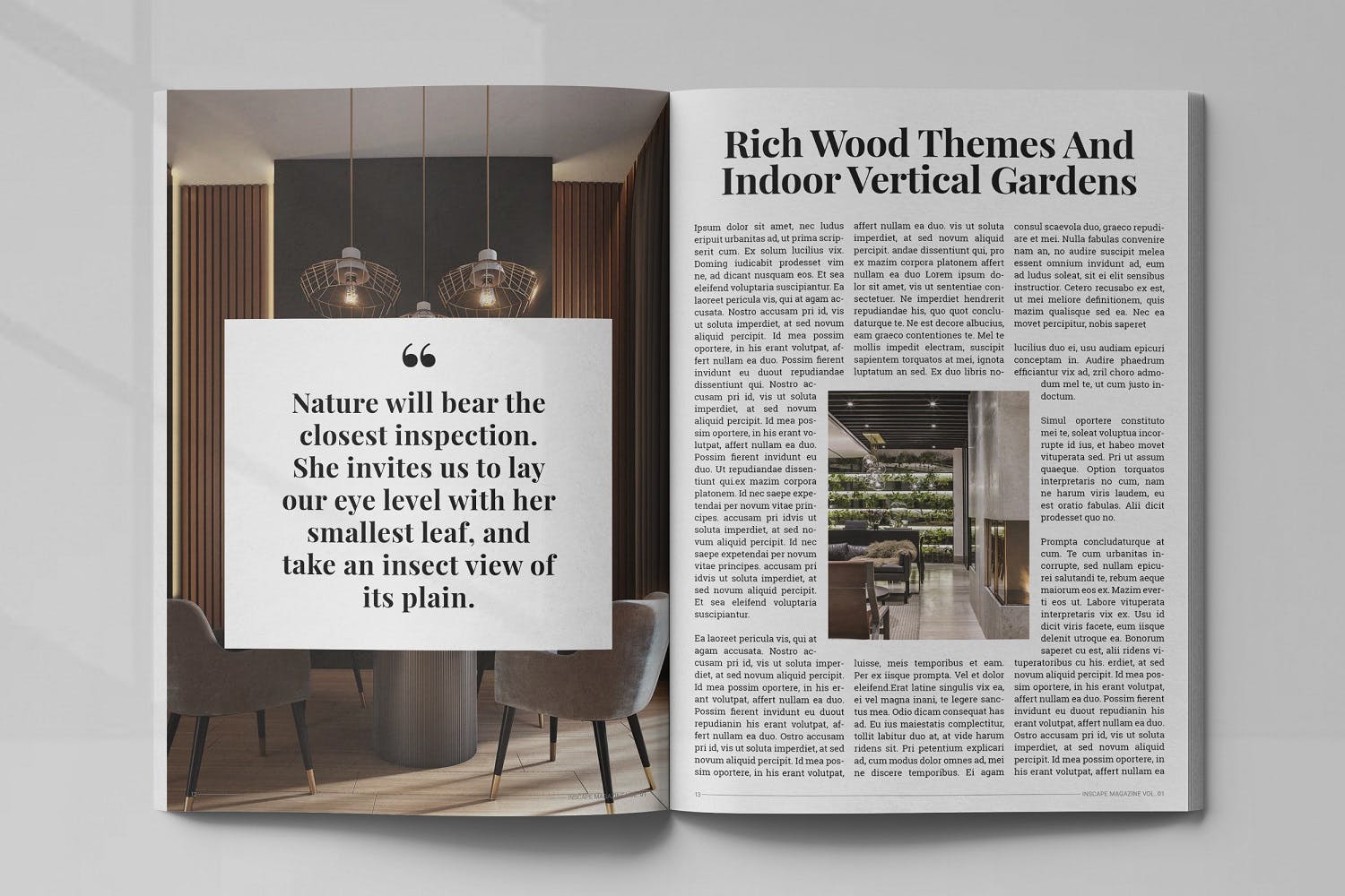 室内设计主题普贤居精选杂志排版设计模板 Inscape Interior Magazine插图(6)