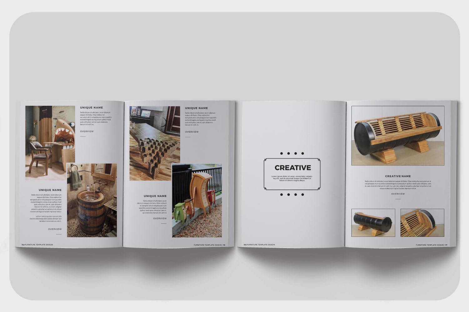 现代家具品牌产品画册Lookbook排版设计模板 Furniture Collection Lookbook插图(4)