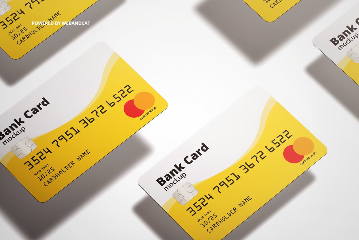 银行卡/会员卡版面设计效果图素材库精选模板 Bank / Membership Card Mockup插图(8)