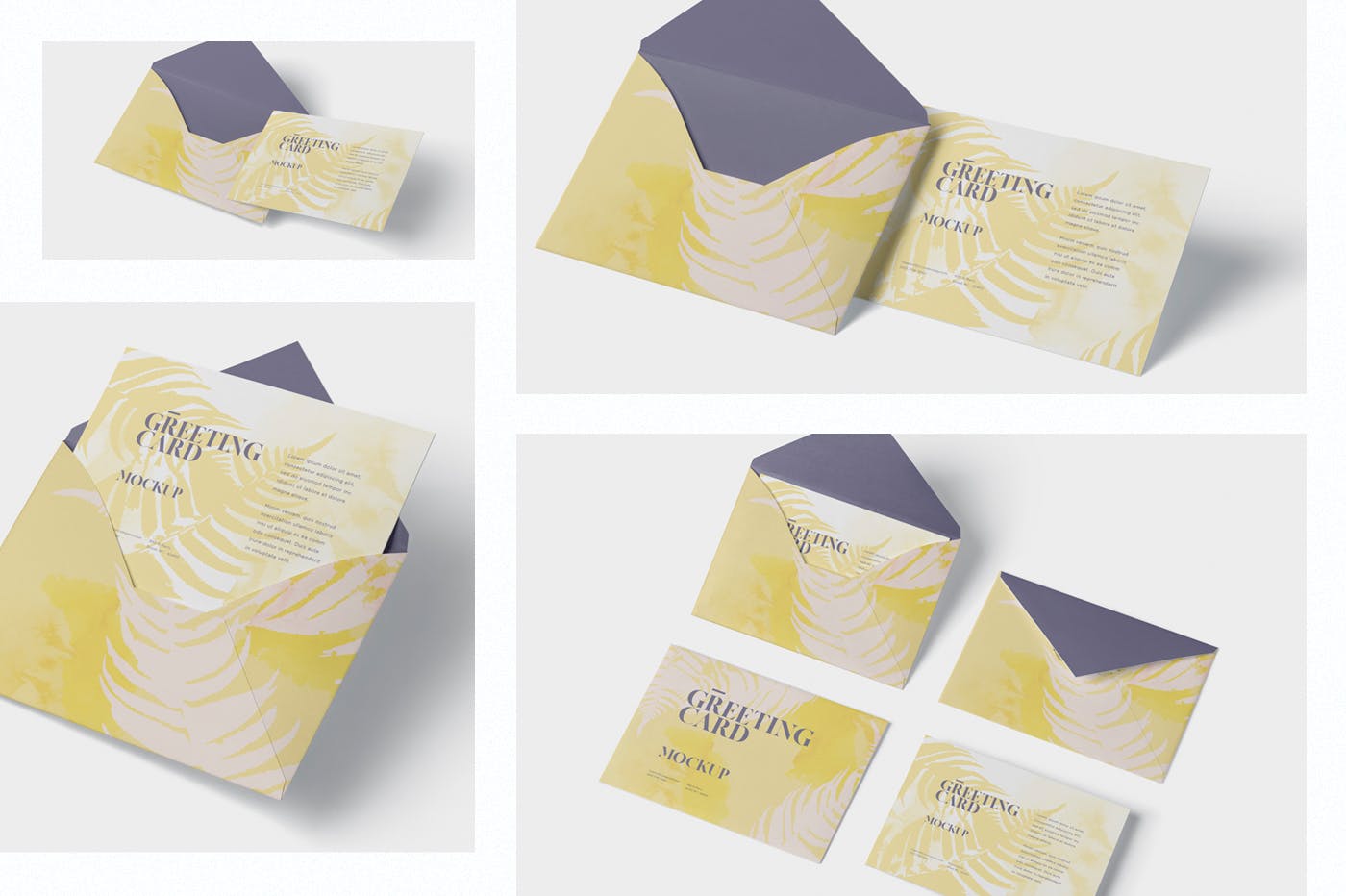 高端企业信封&贺卡设计图素材库精选 Greeting Card Mockup with Envelope – A6 Size插图(1)