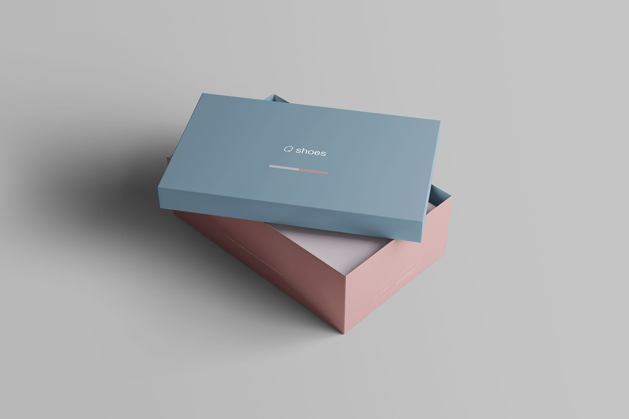 高端女鞋鞋盒外观设计图素材中国精选模板 Shoe Box Mockup插图(3)